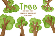 Watercolor Tree Clipart Hand Painted, an Object Illustration by Nattapohncha (Thumbnail 1 of 3)