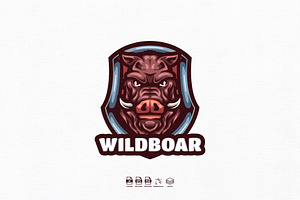 Wild Boar Mascot Logo Design