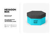 Glossy Hexagon Gift Box Mockup, a Packaging Mockup by Mockups Planet (Thumbnail 1 of 6)