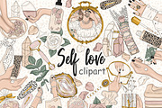 Self Love Clipart, a Healthcare Illustration by GlamArtZhanna (Thumbnail 1 of 5)