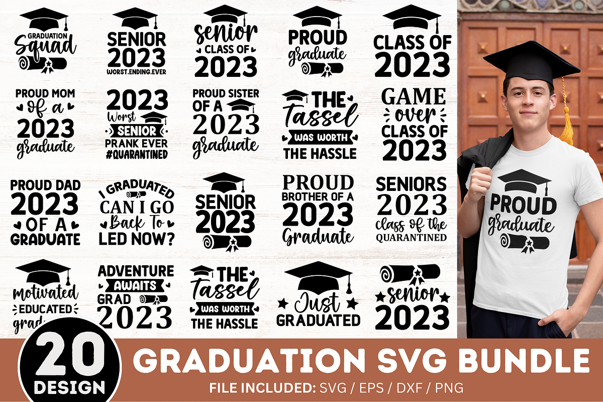 Graduation SVG Bundle, an Object Graphic by Regulrcrative | Creative Market