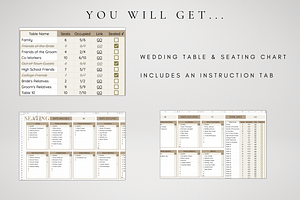 Google Sheets Wedding Seating Chart