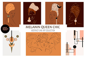 LINE ART COLLECTION MELANIN QUEEN