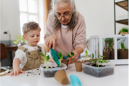 Grandmother with her grandson, a Nature Photo by HalfPoint