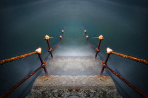 Stairs into the wate