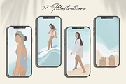 Summer Women's Abstract Set, a Seasonal Illustration by Irena Art (Thumbnail 3 of 6)