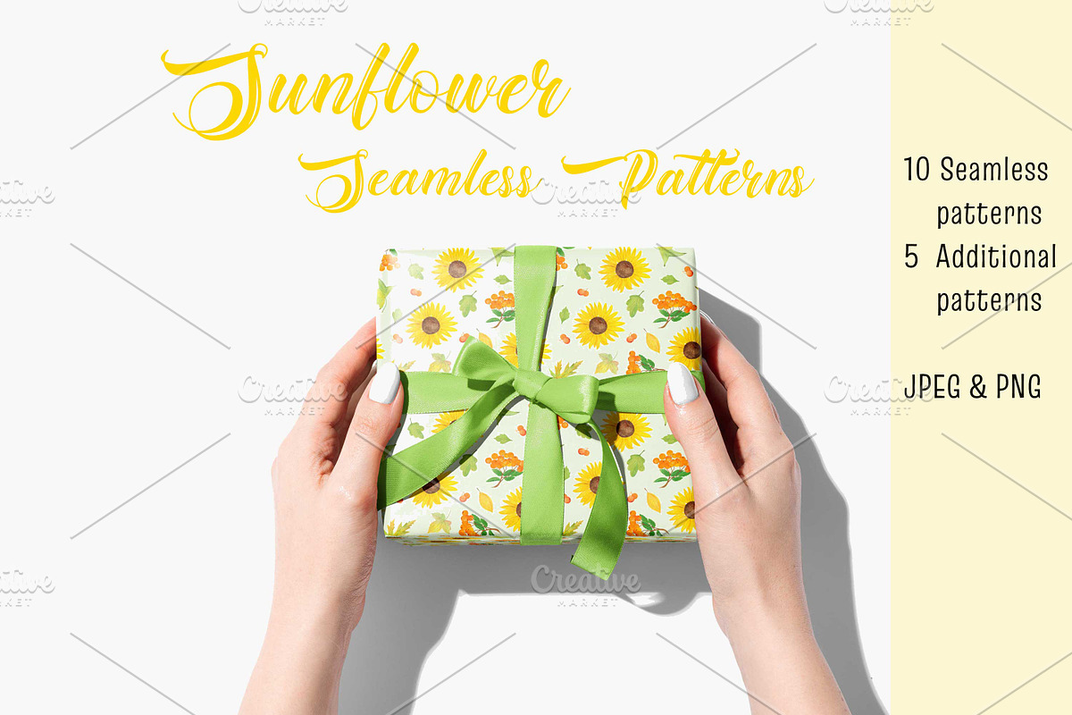 Sunflowers Watercolor Collection, an Illustration by Contes_de_fée (Photo 13 of 21)