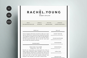 Resume Template 4 Pack | CV Template