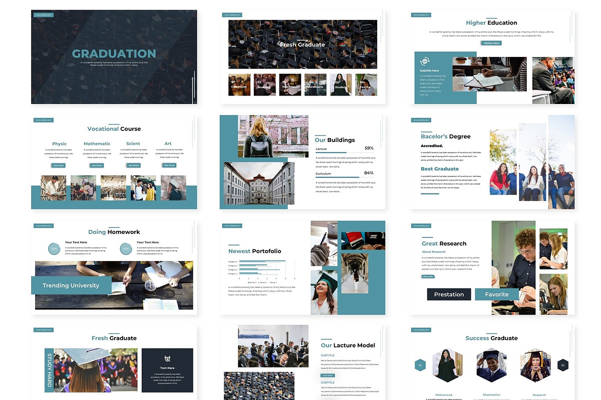 Graduation - Powerpoint Template, a Presentation Template by AQR Studio