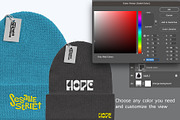 embroidered BEANIE HAT PSD Mockup, a Hat Mockup by NH graphic (Thumbnail 3 of 4)