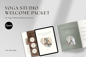 Wellness & Yoga Client Welcome Guide, a Stationery Template by batang