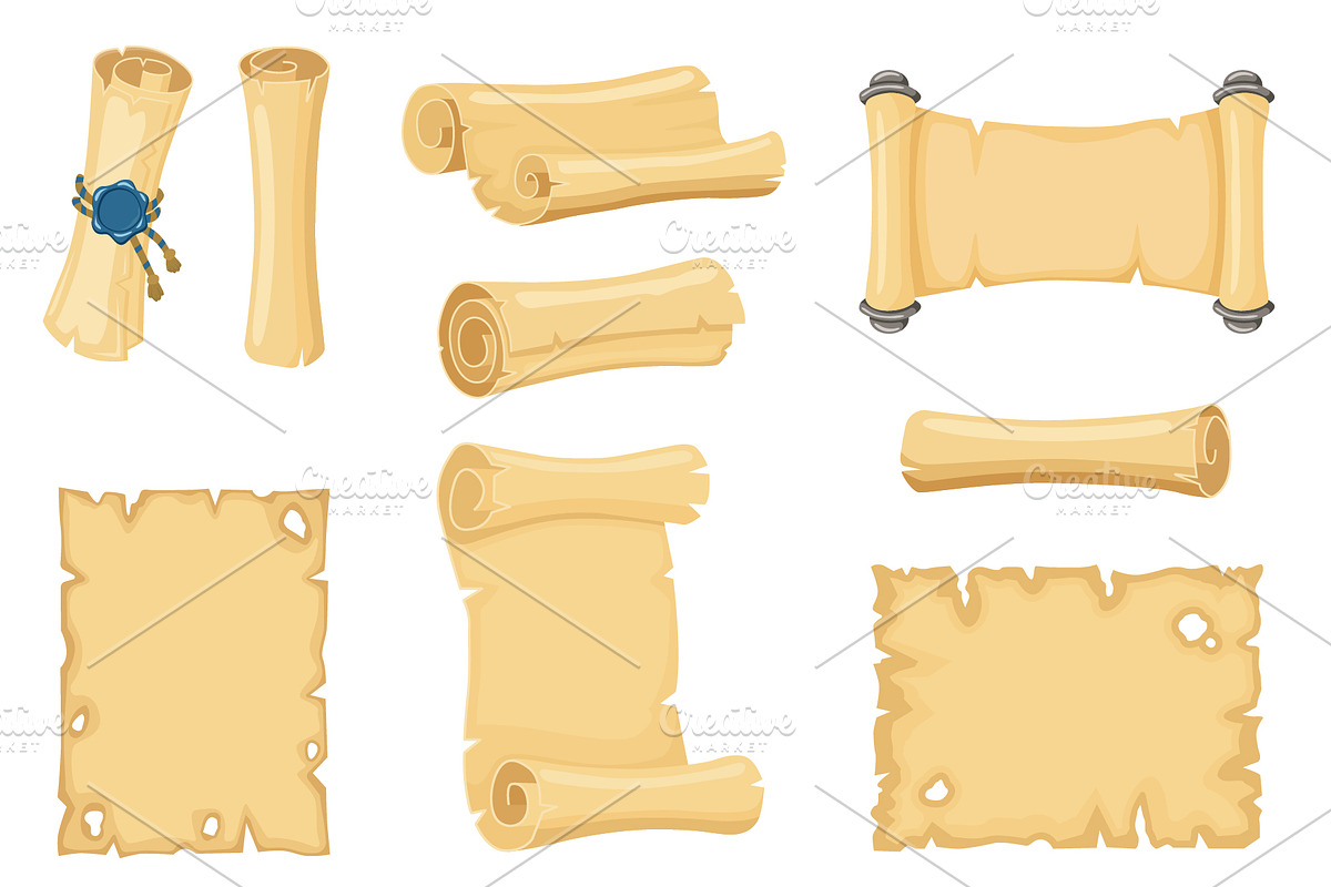 Medieval papyrus scrolls, an Object Graphic by Woters little shop (Photo 3 of 3)
