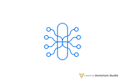 Circuit Node Abstract Logo, a Branding & Logo Template by Vectorium Studio (Thumbnail 7 of 16)