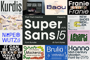 Super Sans Serif Font Bundle