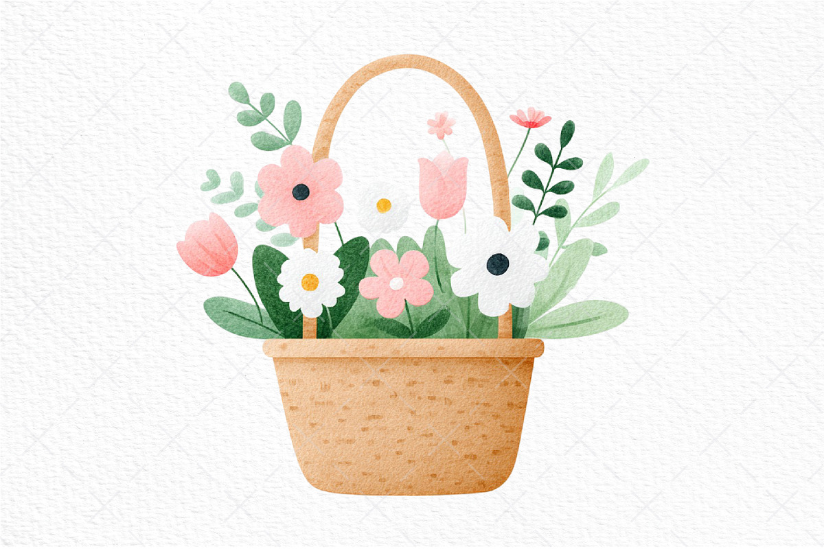 Watercolor Spring Nursery Clipart, an Illustration by Craft Nest (Photo 9 of 11)