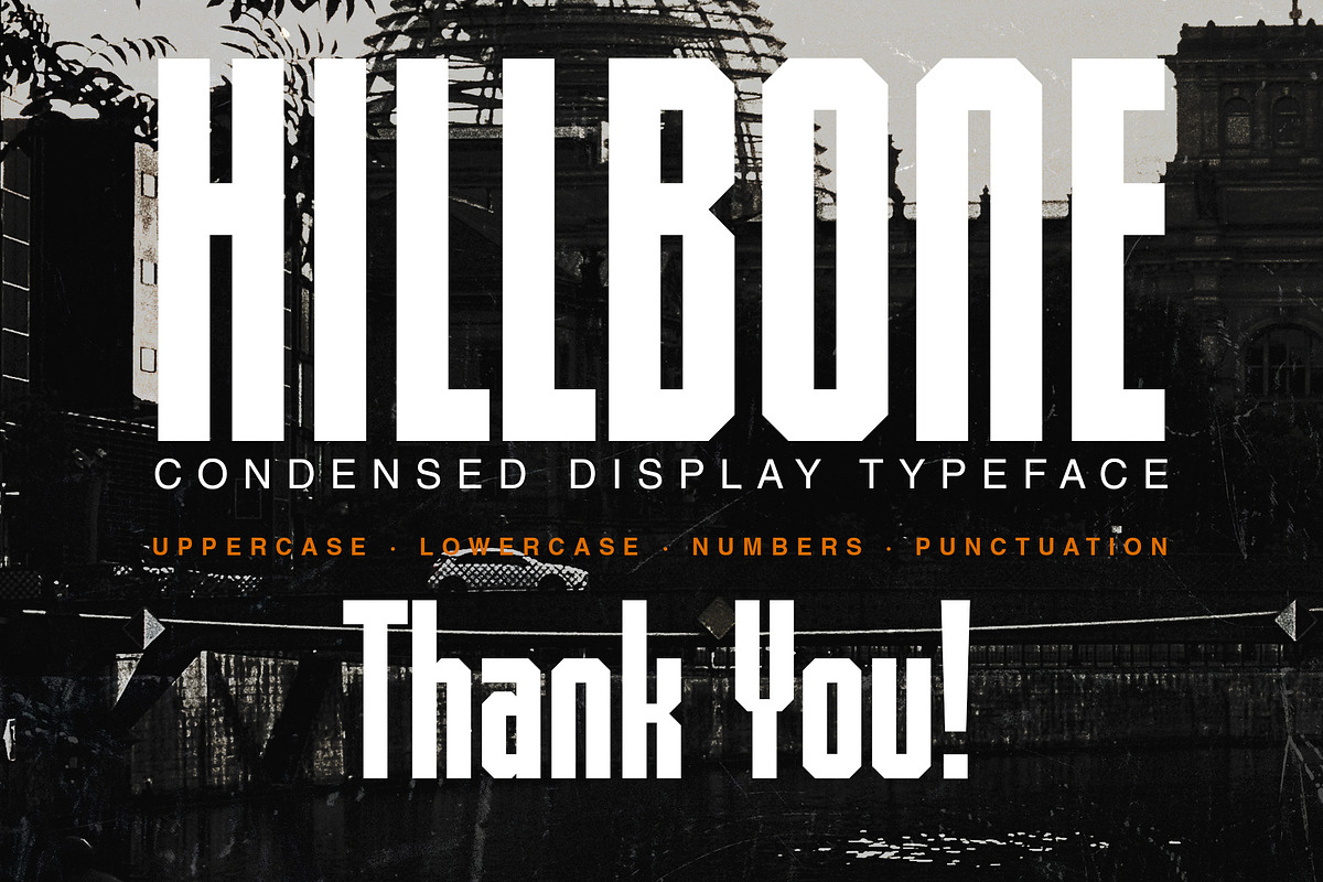Hillbone - Condensed Display Font, a Sans Serif Font by Mockmenot (Photo 7 of 7)