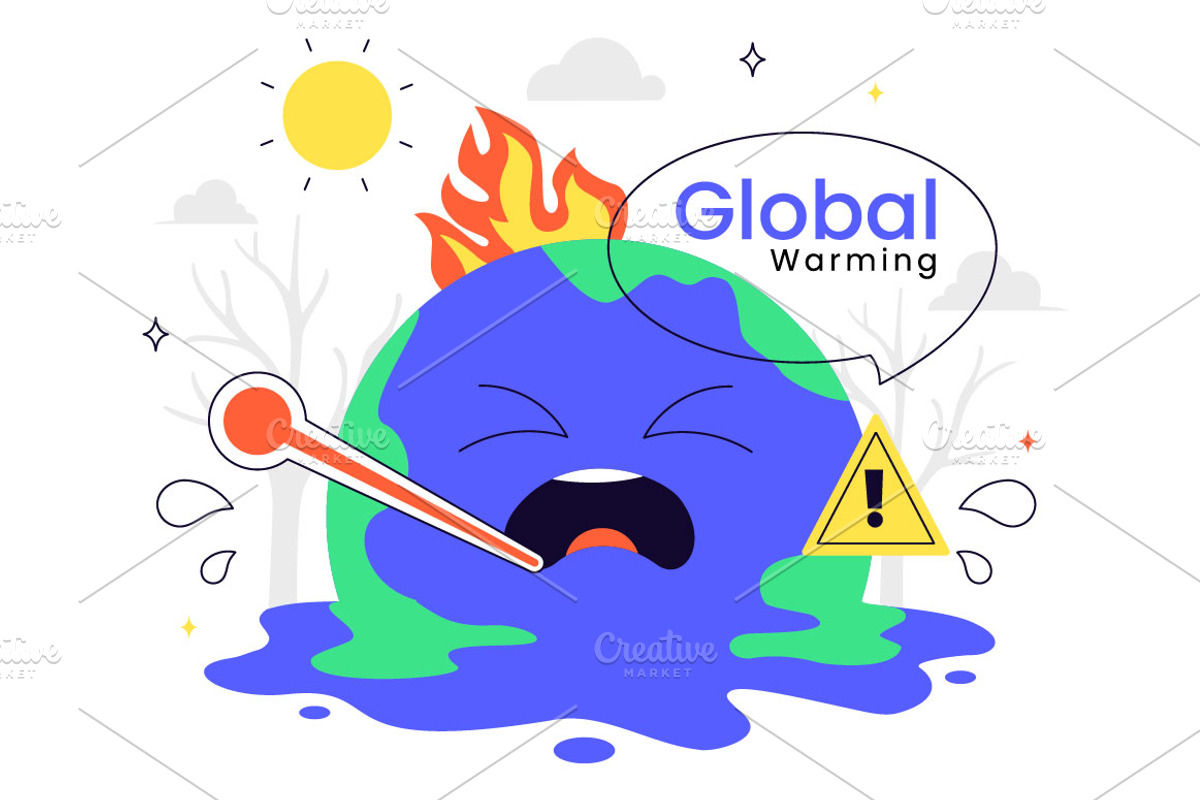 10 Global Warming Illustration, an Education Illustration by denayunebgt (Photo 4 of 4)