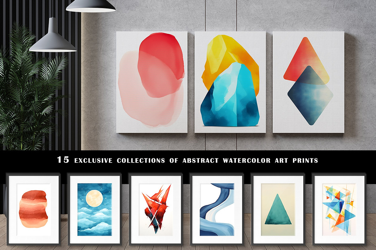 Modern Watercolor Expression Print, a Background Graphic by Vibrand Studio (Photo 2 of 11)