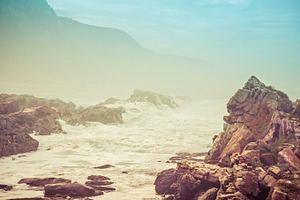 Waves stock photo containing cliffs and rocky