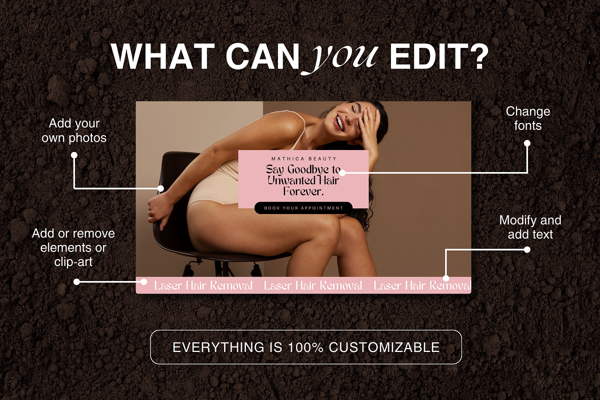 Laser Hair Removal Canva Website, a Landing Page Template by DesignsbyMariaStudio (Photo 5 of 10)