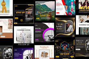 Social Media Post Templates Bundle, a Social Media Template by GenesisCreativeCo
