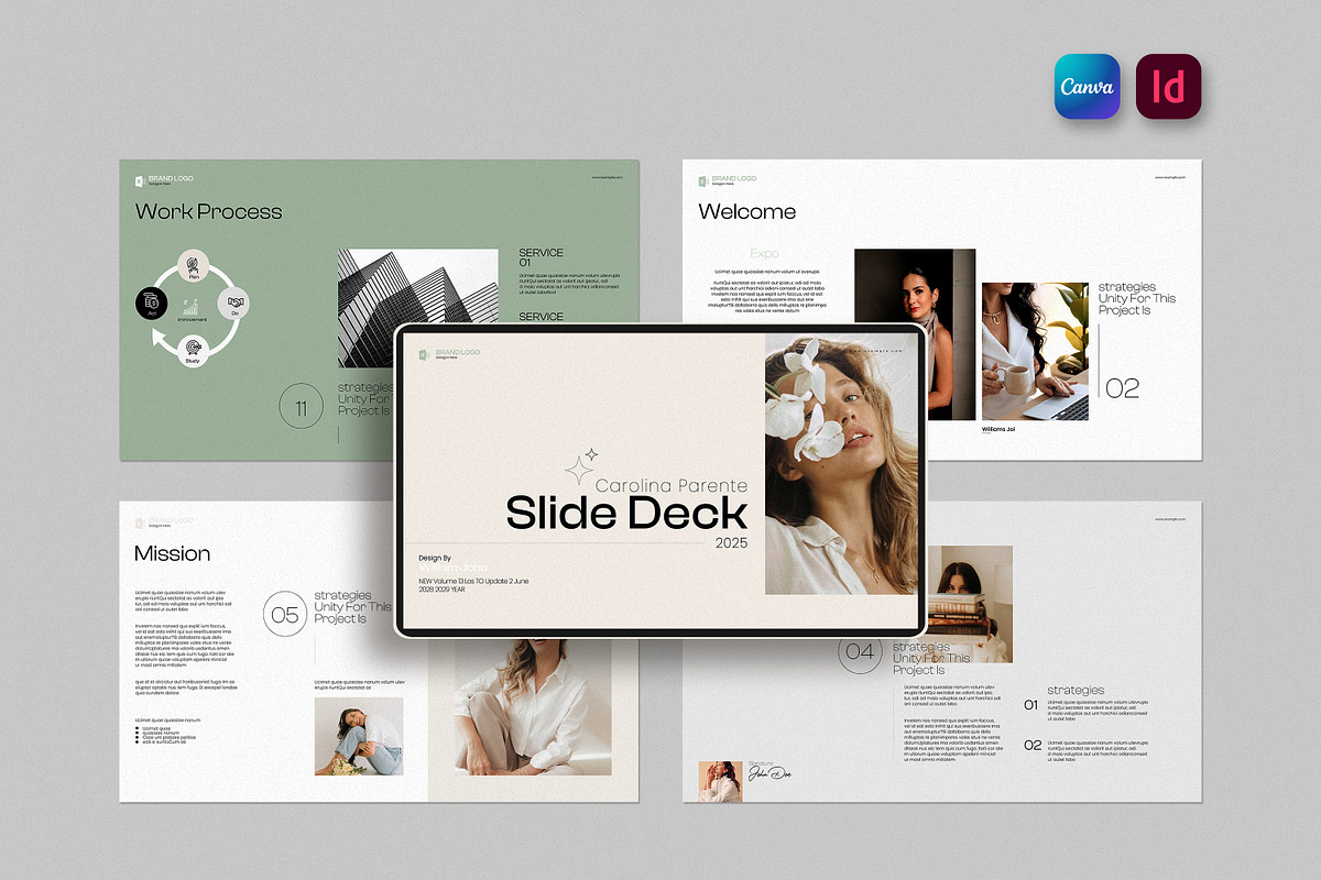 Slide Deck | CANVA, a Presentation Template by evgenystudio | Creative ...