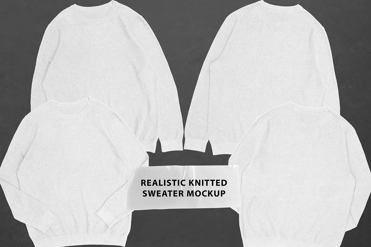 Realistic Knitted Sweater Mockup, a Hoody Mockup by Uncentrifuged Pressure (Photo 2 of 10)