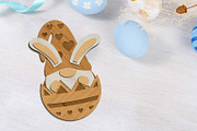 Easter Bunny Gnome in Egg, Cut File, a Design Template by LaserCutano (Thumbnail 5 of 7)