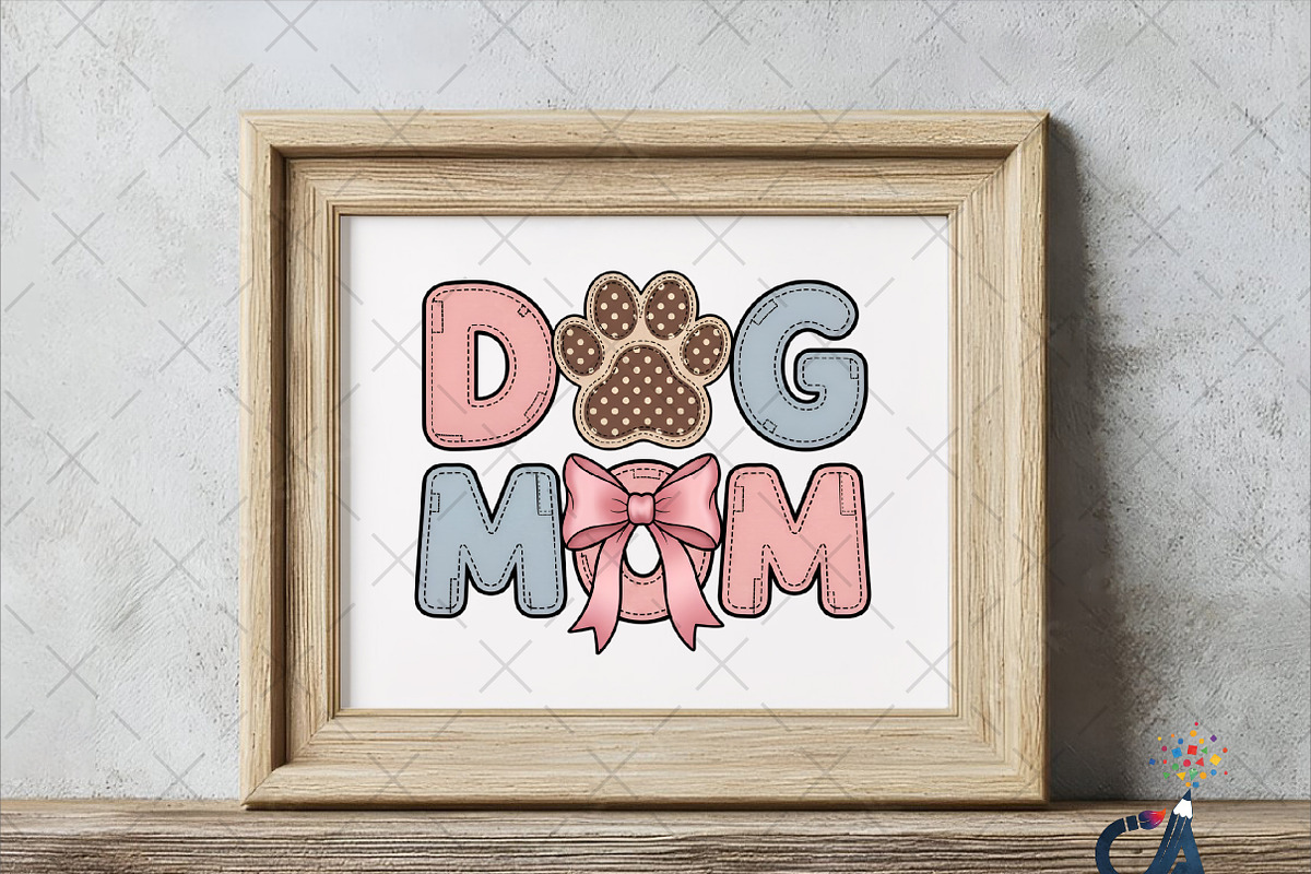 Retro Valentine Dog Mom PNG, an Illustration by Creative Art (Photo 5 of 6)