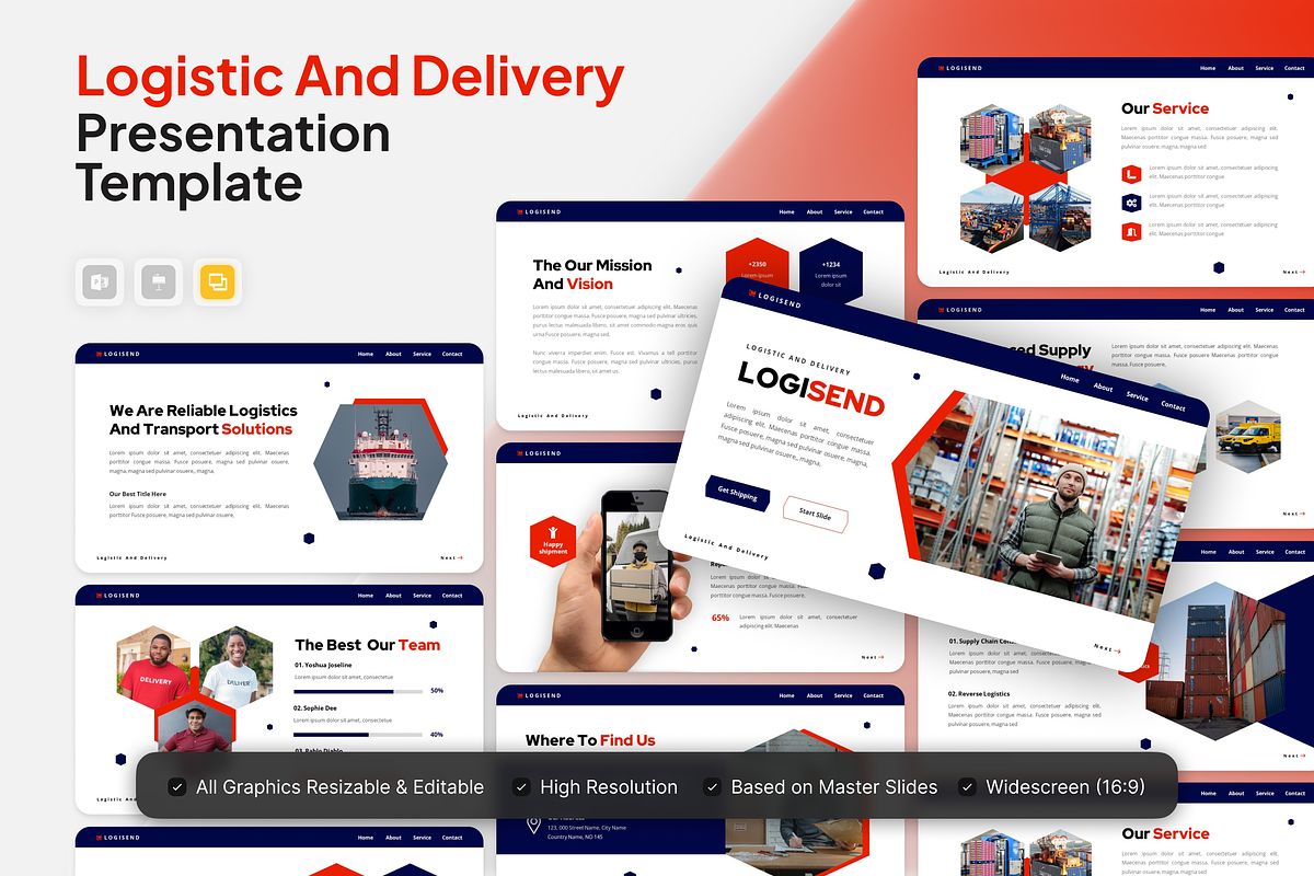 Logistic and Delivery Google Slide, a Presentation Template by Annora Studio (Photo 1 of 5)