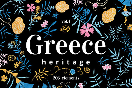 Elegant Middle Ages floral ornament
