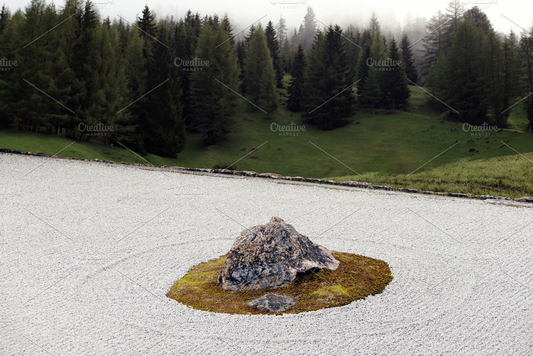 Detail of Japanese zen rock garden, a Nature Photo by BOOCYS