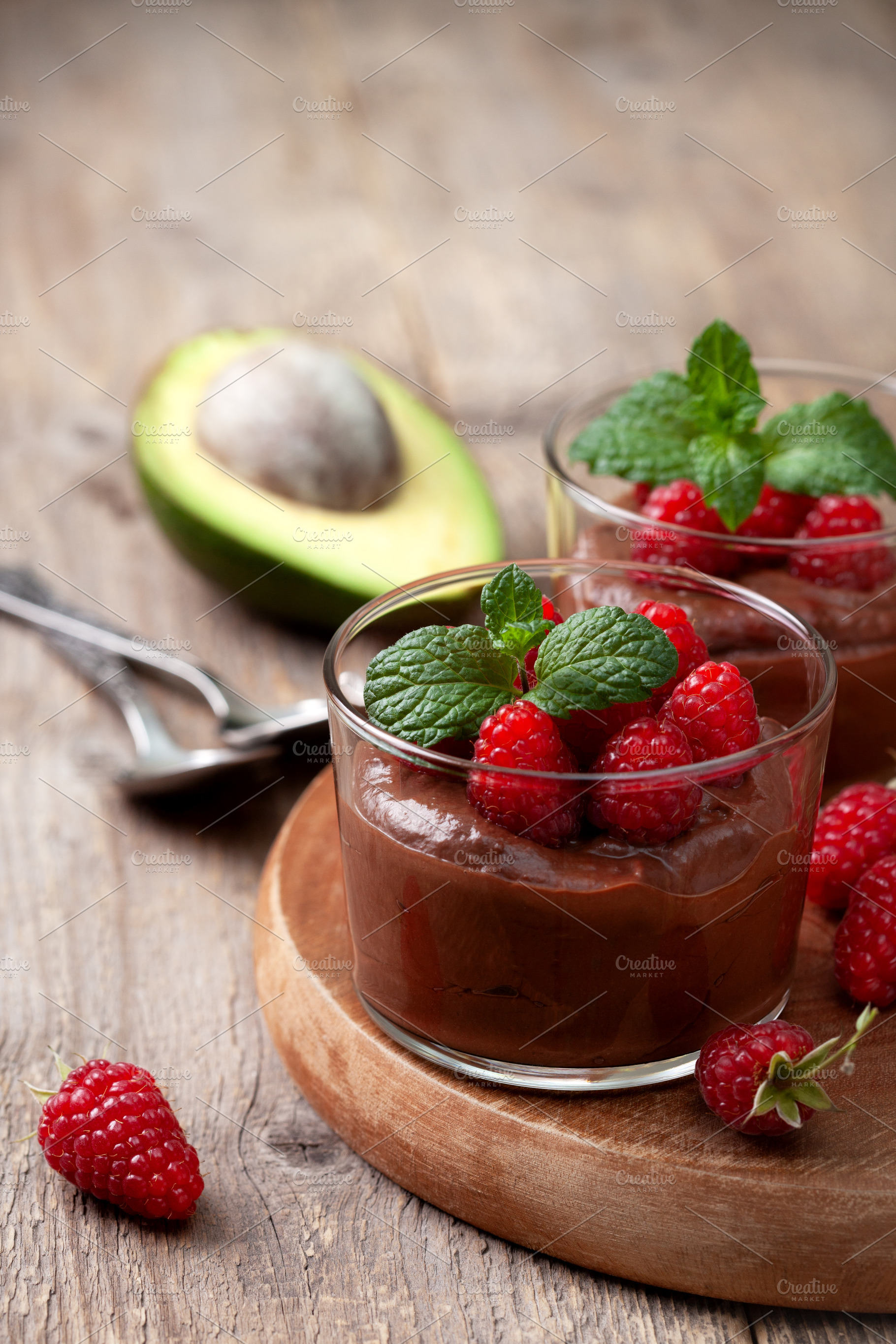 Avocado chocolate mousse stock photo containing chocolate and dessert, a Food & Drink Photo by natashamam