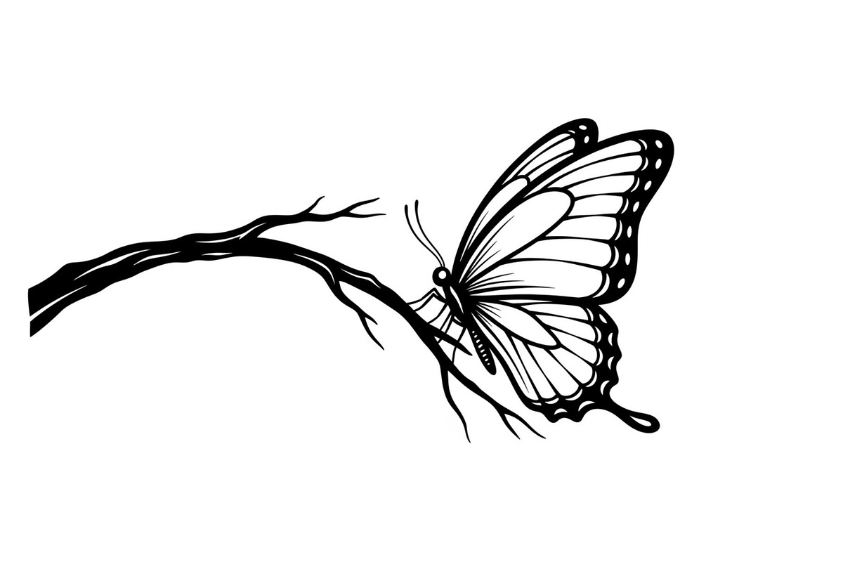 Butterfly Branch SVG Bundle, an Illustration by Creativeshirt (Photo 17 of 31)