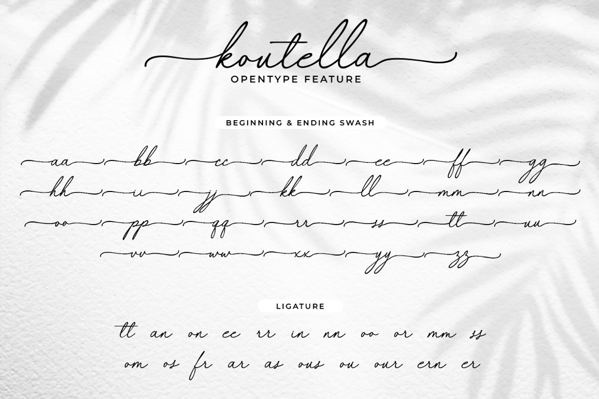 Koutella - a modern script, a Script Font by Beautypes (Photo 7 of 8)