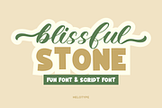 Blissful Stone - Script Font Duo, a Script Font by Helotype (Thumbnail 1 of 8)