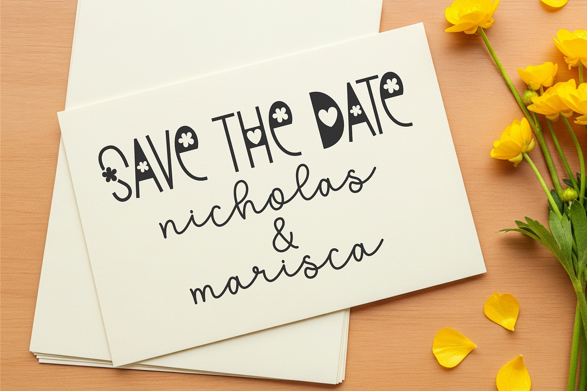 Buttercup Flower - Display Font, a Handwritten Font by Keithzo (Photo 7 of 8)