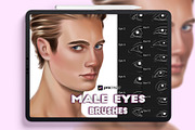 Procreate male eyes brushes, a Brush Add-On by KsTumanova (Thumbnail 1 of 3)