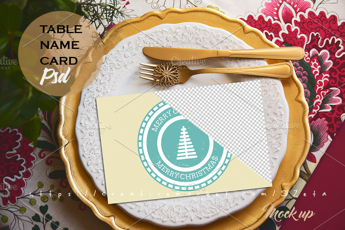 Mockup holiday menu PSD, a Product Mockup by JAY MID IMAGE (Photo 1 of 6)