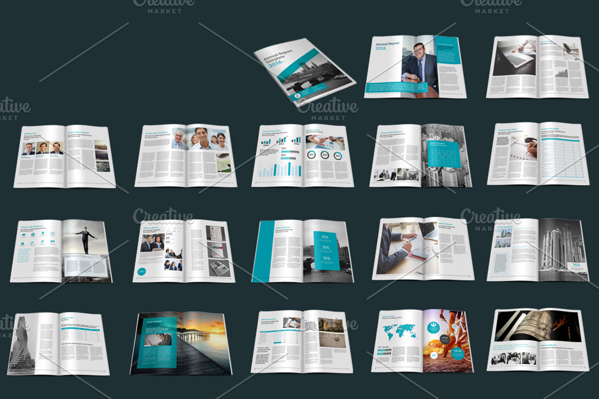 36 Pages Annual Report, a Brochure Template by alimran24 (Photo 3 of 8)