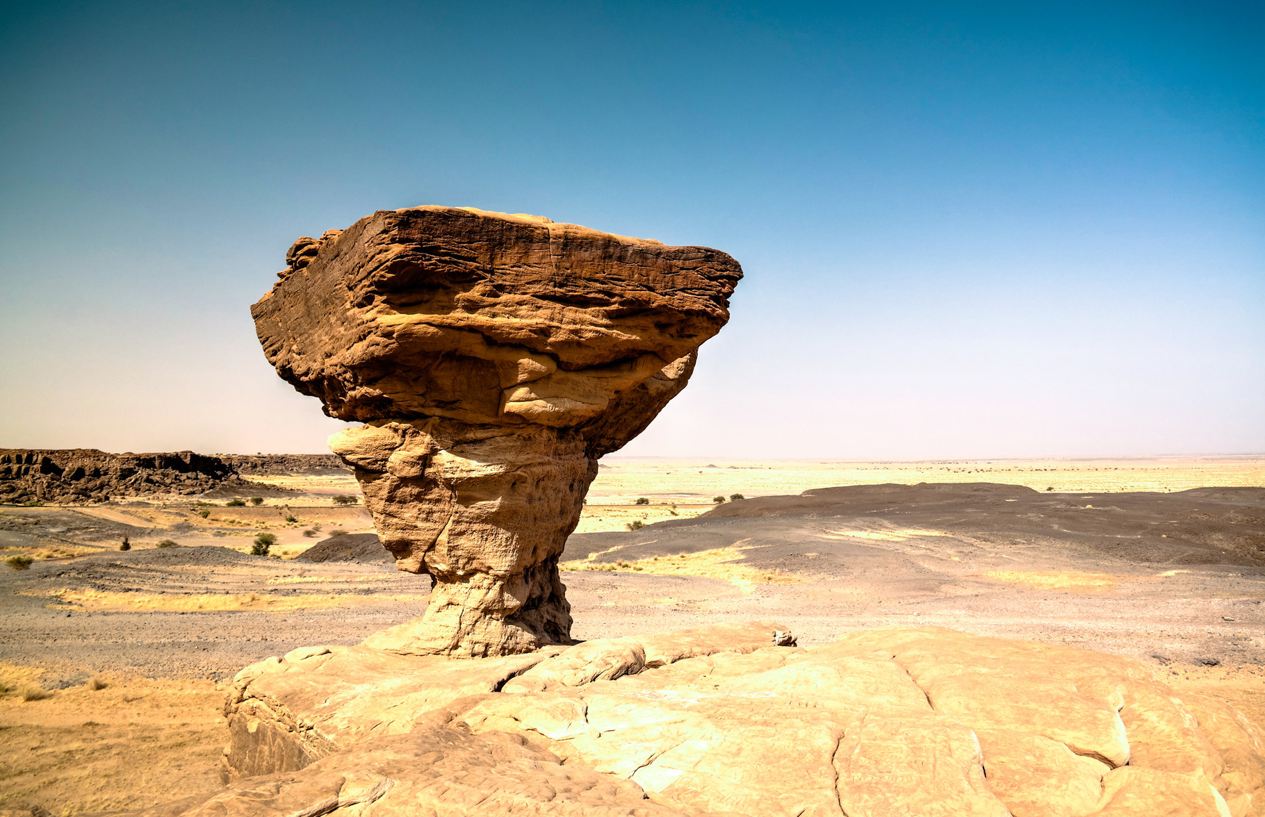 Rock formation at sahara desert near containing desert, niger, and ...