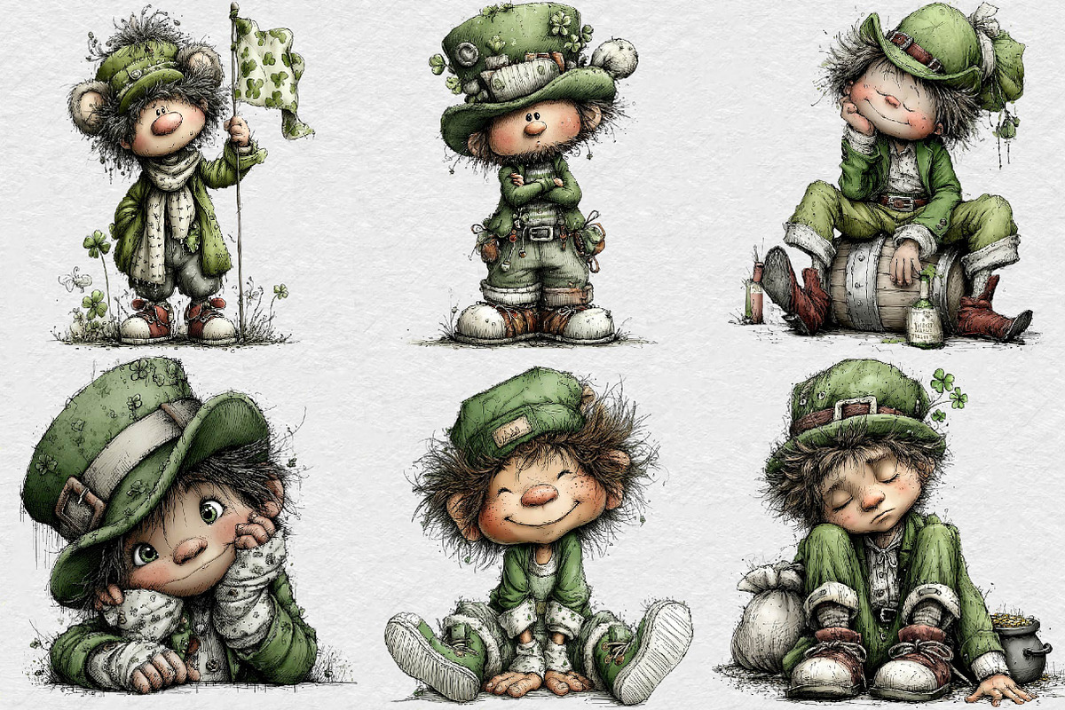 St Patricks Day Leprechaun Clipart, an Illustration by DreamCafeArt (Photo 5 of 6)