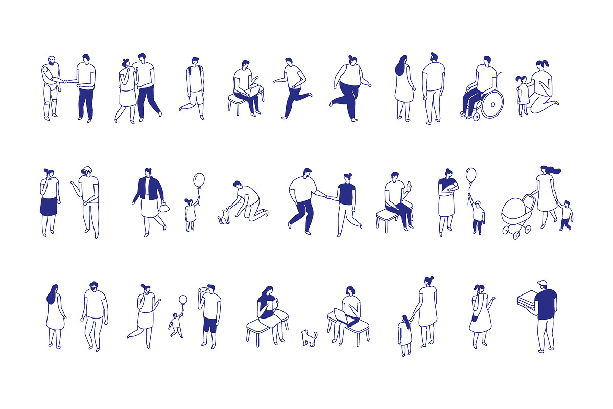 150+ Isometric Line People Set, a Person Illustration by Vector_Art (Photo 3 of 16)