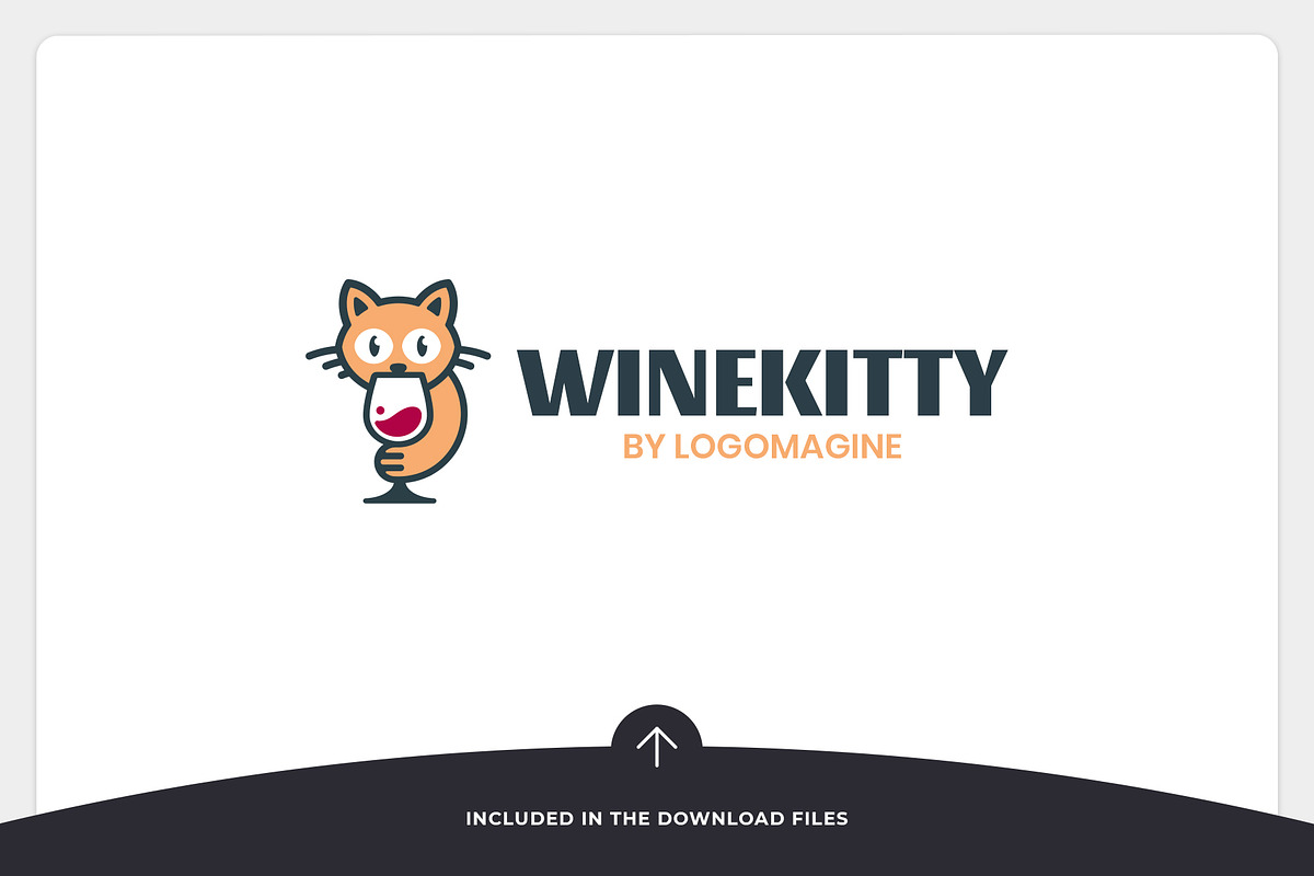 Wine Kitty Logo Template, a Branding & Logo Template by LOGOMAGINE (Photo 6 of 16)