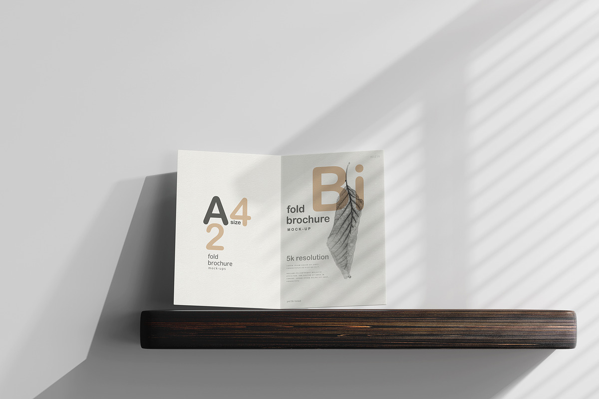 A4 Size Bi-Fold Brochure Mockup, a Print Template by pmvch (Photo 16 of 20)
