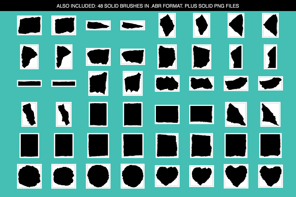 Torn Paper Templates PSD PNG ABR, an Object Graphic by Studio Kitsch (Photo 7 of 7)