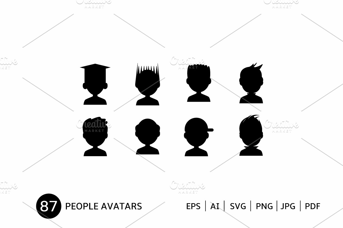 People Avatar Icons Set, an Icon by Graphicgo (Photo 5 of 5)
