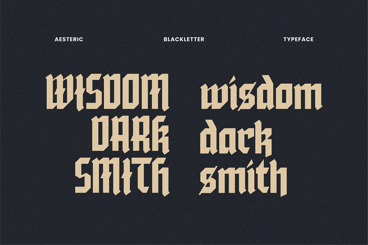 Aesteric Blackletter Gothic Font, a Blackletter Font by 24Design Studios (Photo 7 of 8)