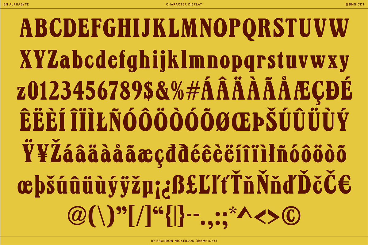 BN Alphabyte, a Serif Font by Bnick (Photo 14 of 14)
