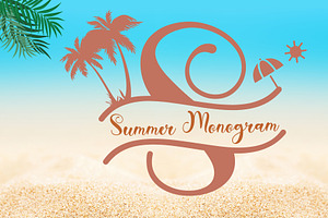 Summer Monogram, a Font by Yoga Letter